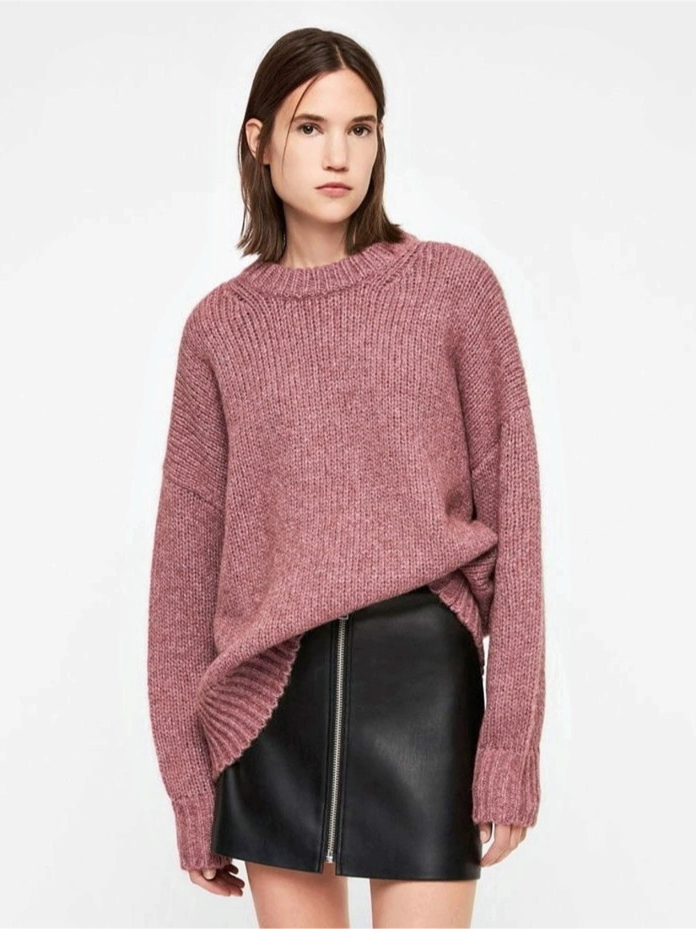 AllSaints Metallic Pink Sweater